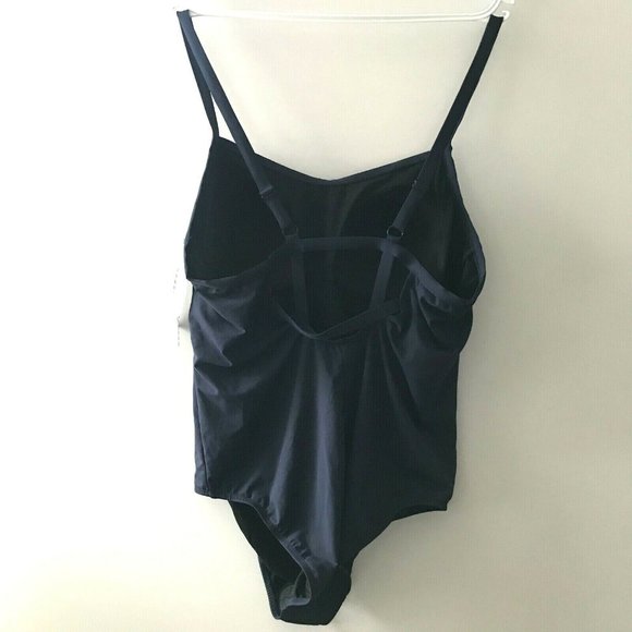 Beach Couture Strappy Back Swimsuit Size 2X Navy Blue - Picture 5 of 5